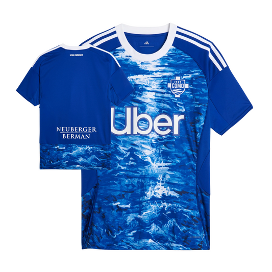 Como 1907 2025/26 home football jersey front view with club crest and kit detailing