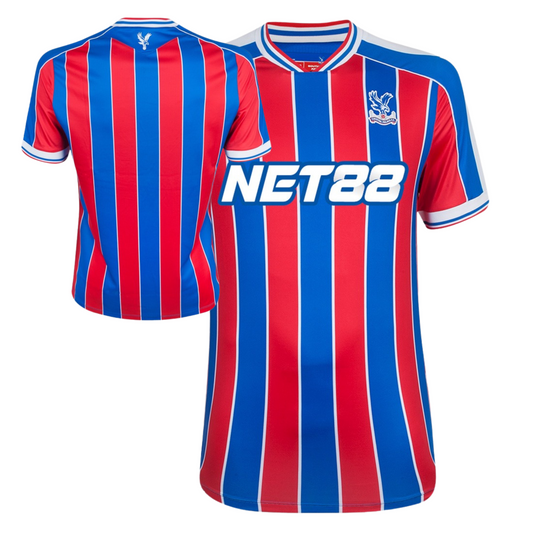 Crystal Palace 2025/26 home football jersey front view with club crest and red-blue stripe detailing