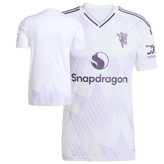Manchester United 2025/26 away football jersey front view with club crest and kit detailing