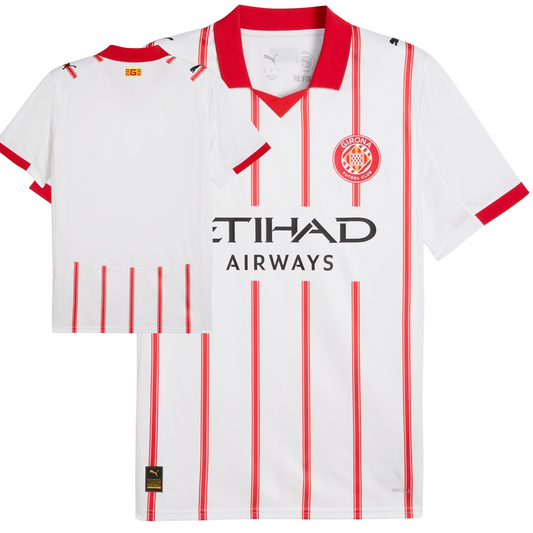 Girona FC 2025/26 home football jersey front view with club crest and kit detailing