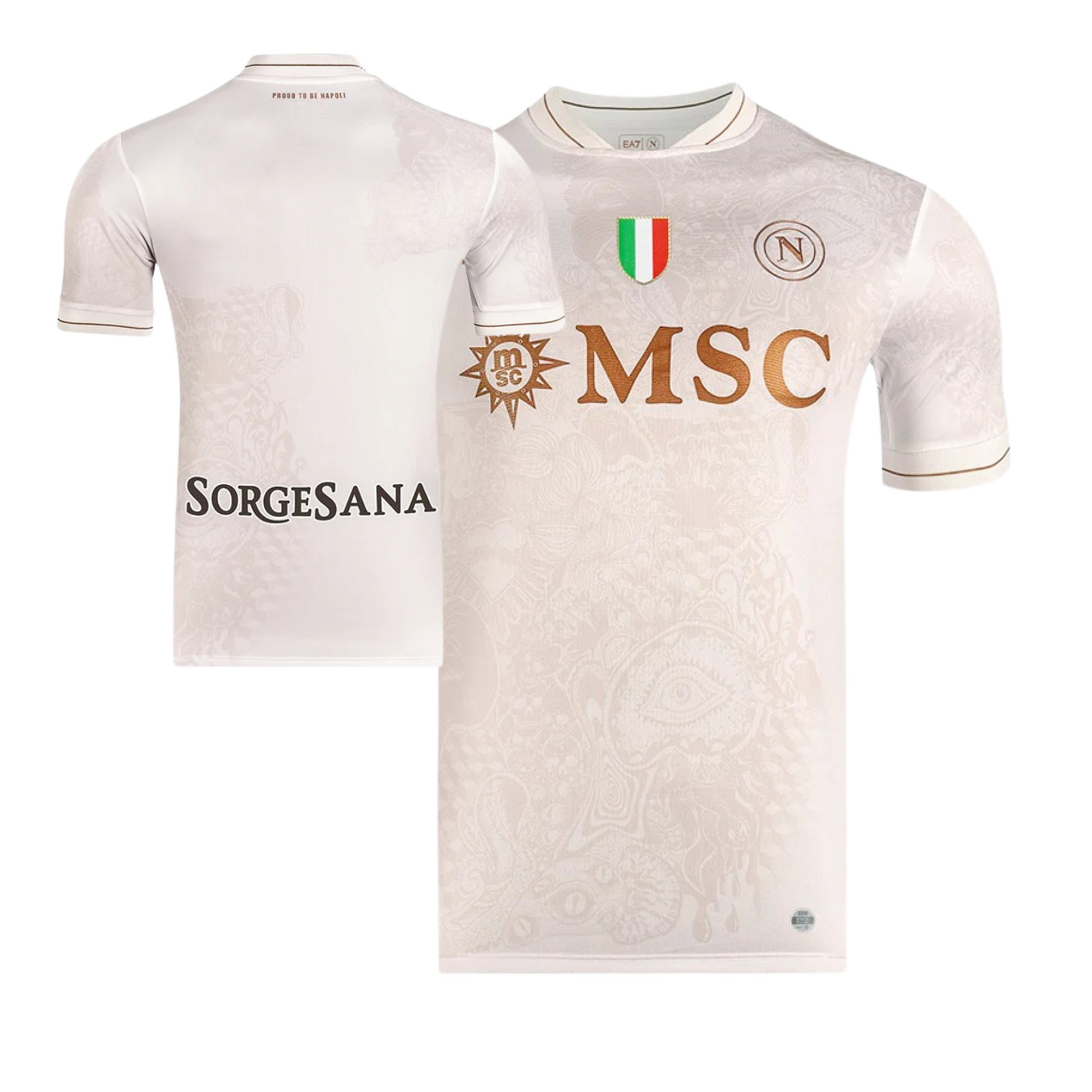 SSC Napoli 2025/26 away football jersey front view with club crest and trim detail