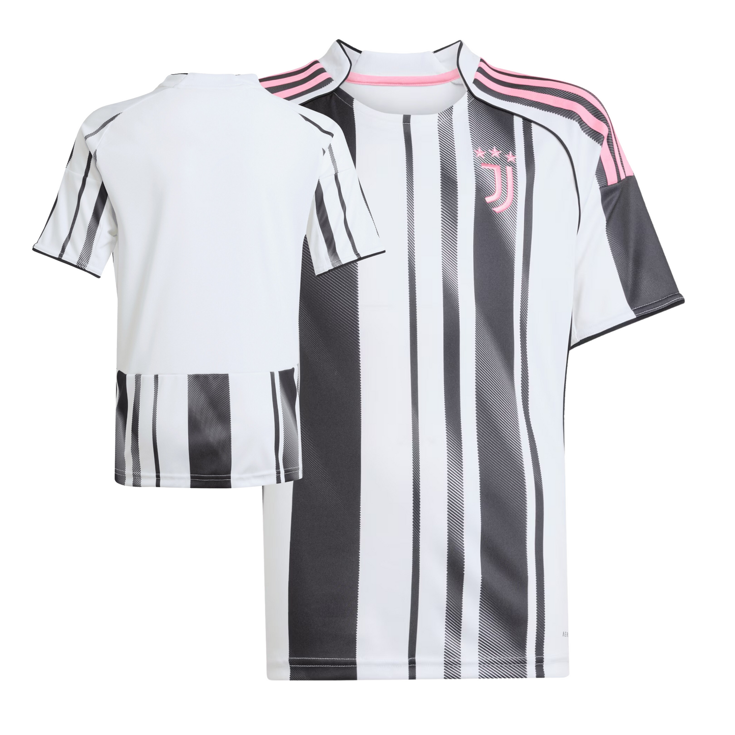 Juventus 2025/26 home football jersey front view with club crest and kit detailing