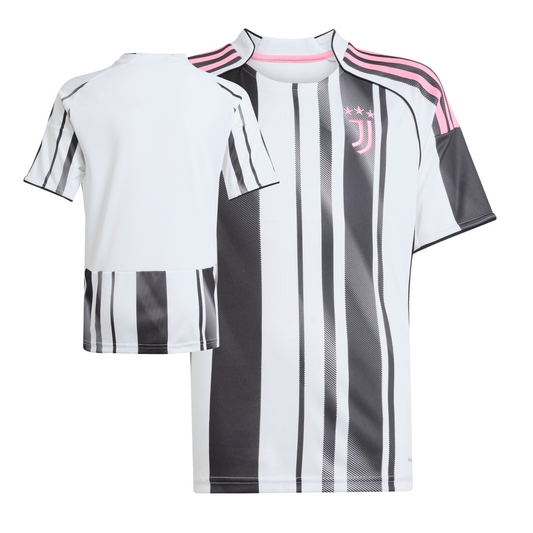 Juventus 2025/26 home football jersey front view with club crest and kit detailing