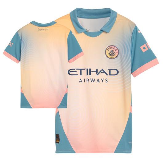Manchester City 2025/26 fourth football jersey front view with club crest and kit detailing