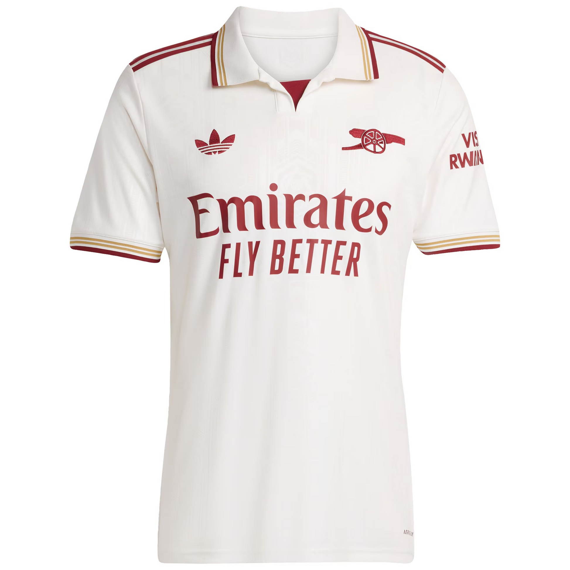 Arsenal 2025/26 third football jersey front view with club crest and graphic detailing
