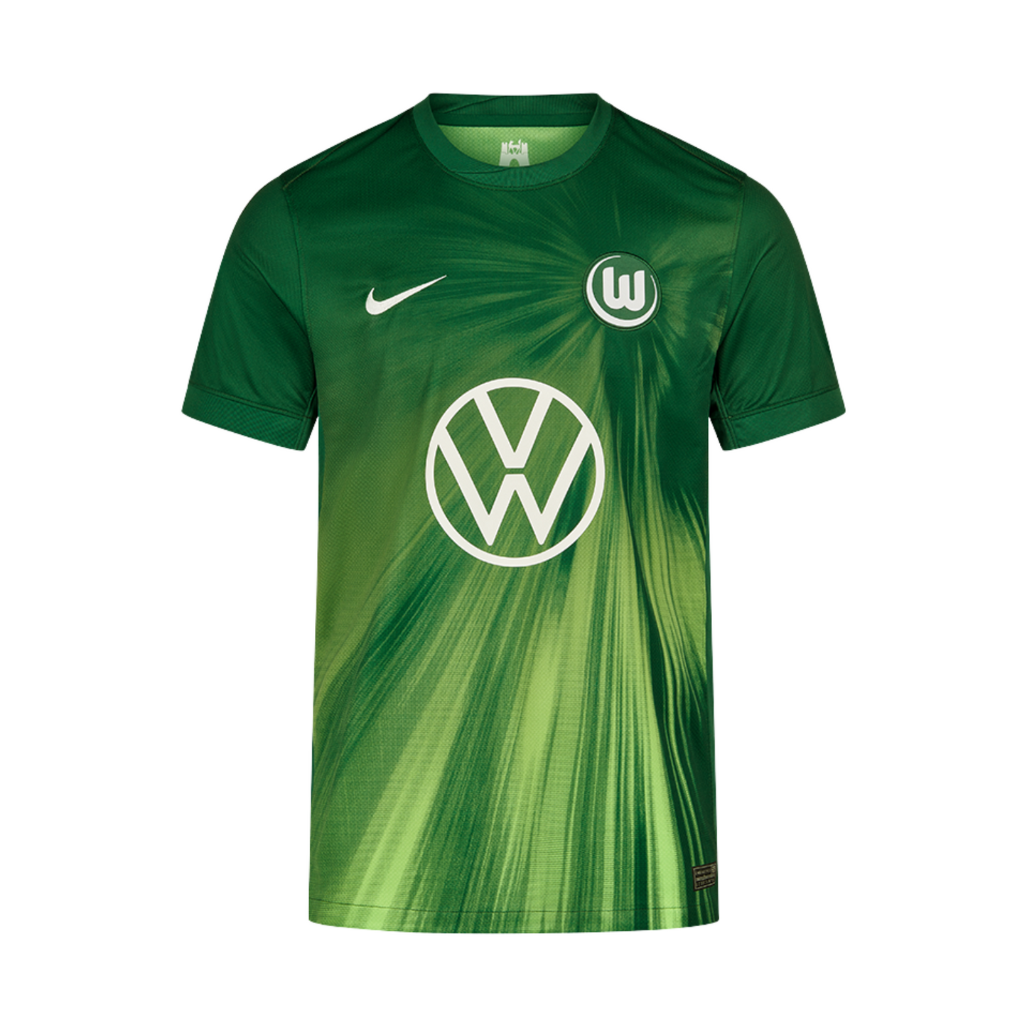 VfL Wolfsburg 2025/26 home football jersey front view with club crest and kit detailing