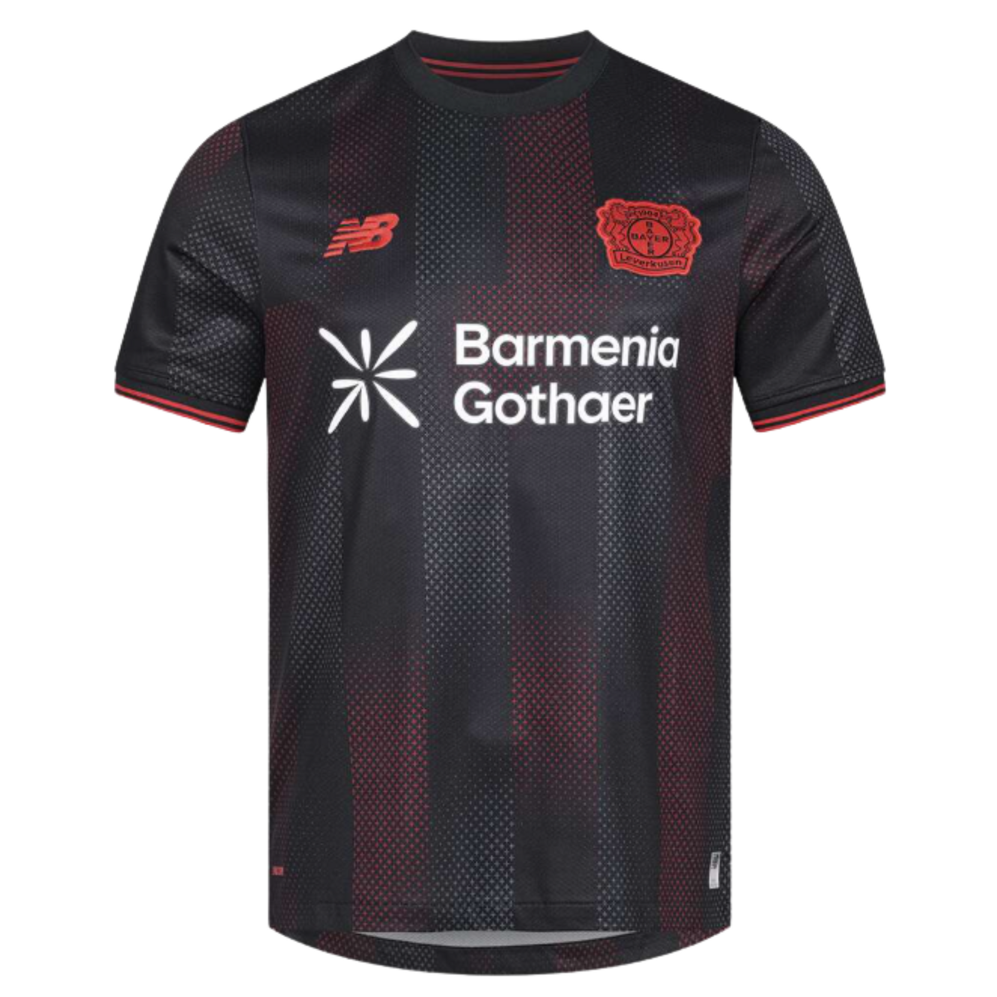 Bayer 04 Leverkusen 2025/26 home football jersey front view with club crest and kit detailing