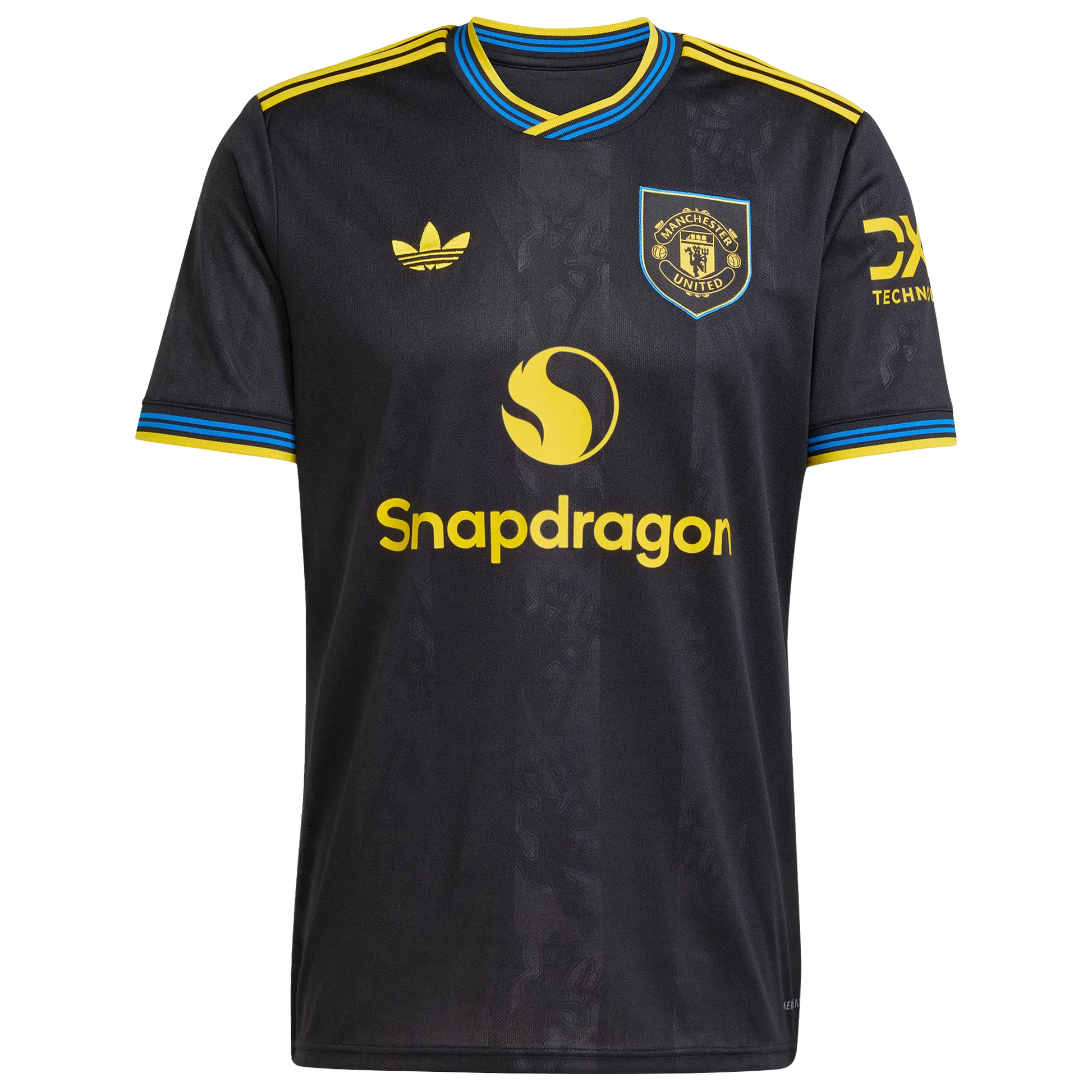 Manchester United 2025/26 third football jersey front view with club crest and graphic detailing