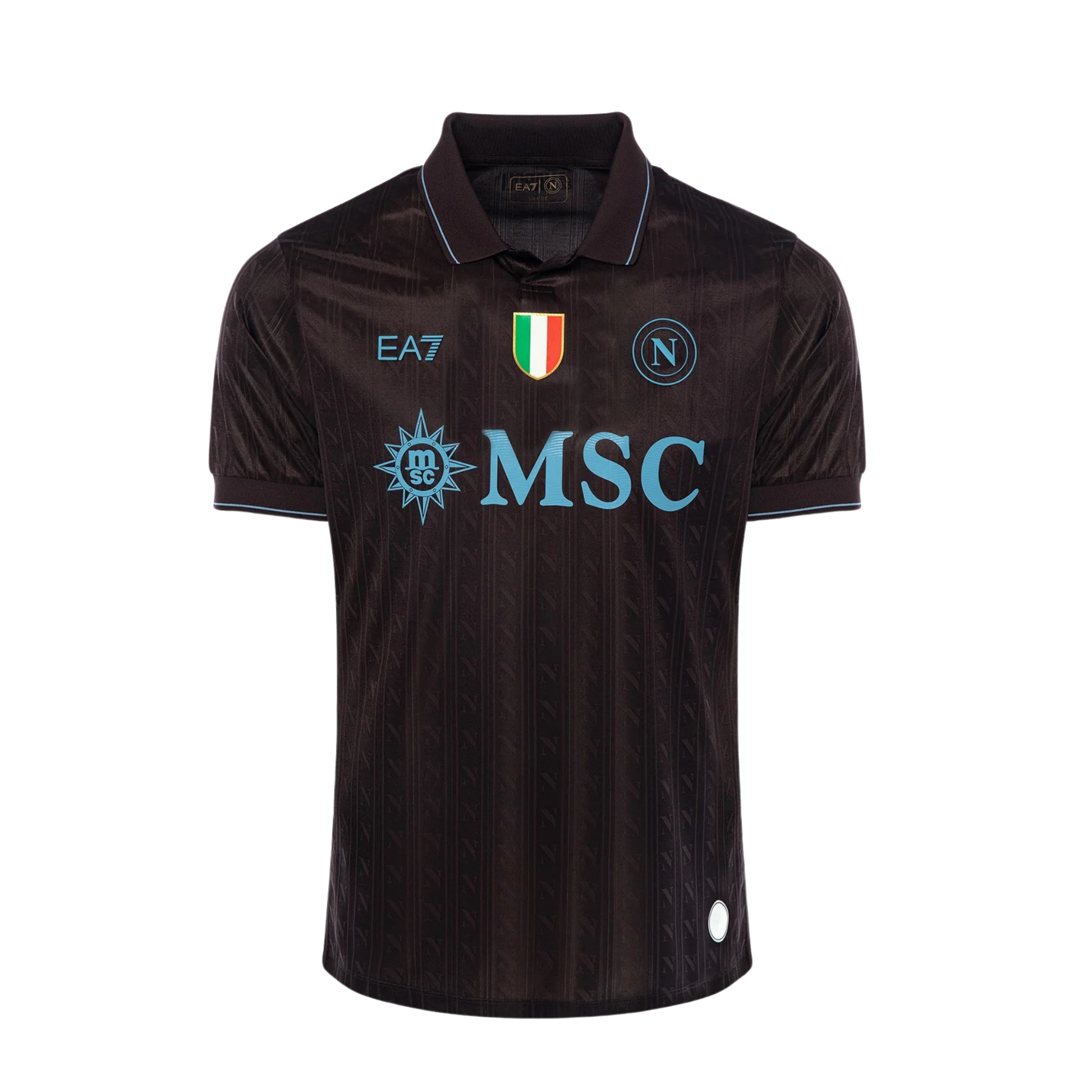 SSC Napoli 2025/26 third football jersey front view with club crest and pattern detailing