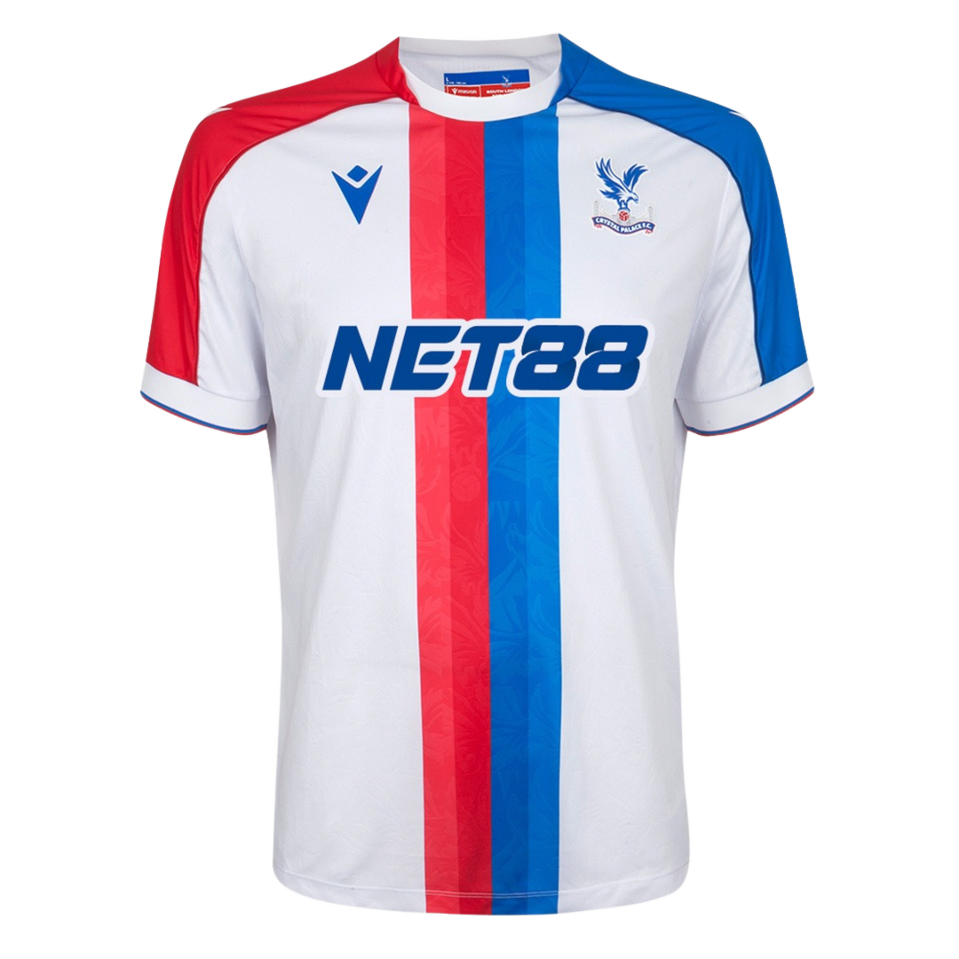 Crystal Palace 2025/26 away football jersey front view with club crest and trim detail