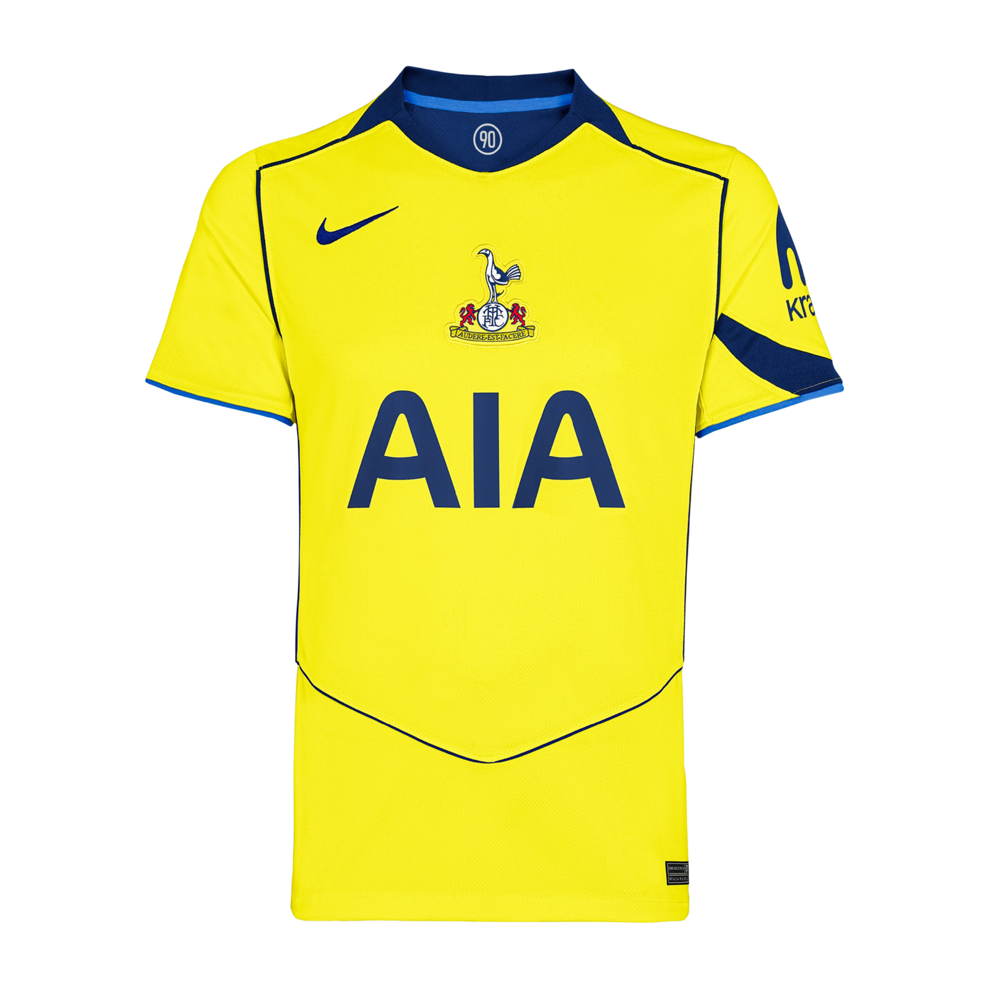 Tottenham Hotspur 2025/26 third football jersey front view with club crest and graphic detailing