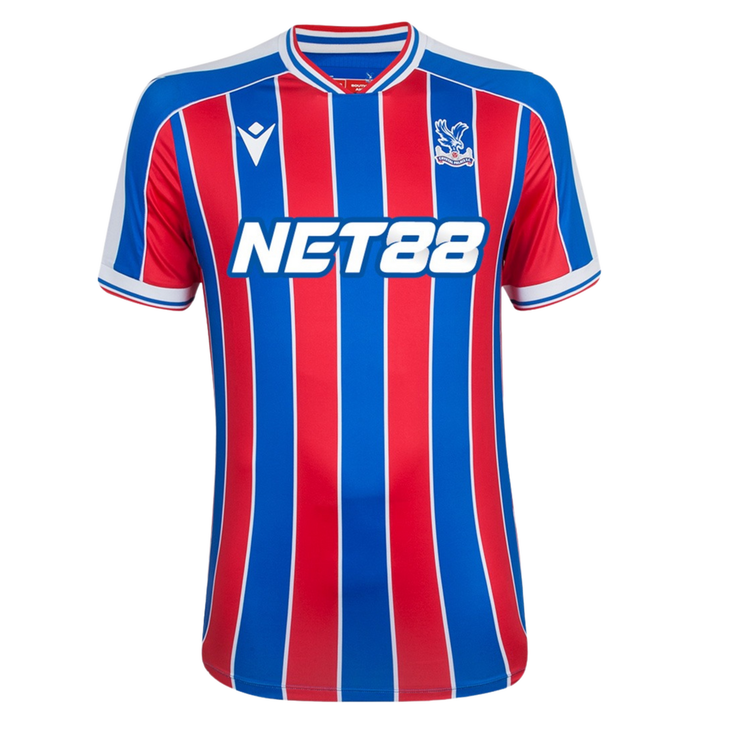 Crystal Palace 2025/26 home football jersey front view with club crest and red-blue stripe detailing