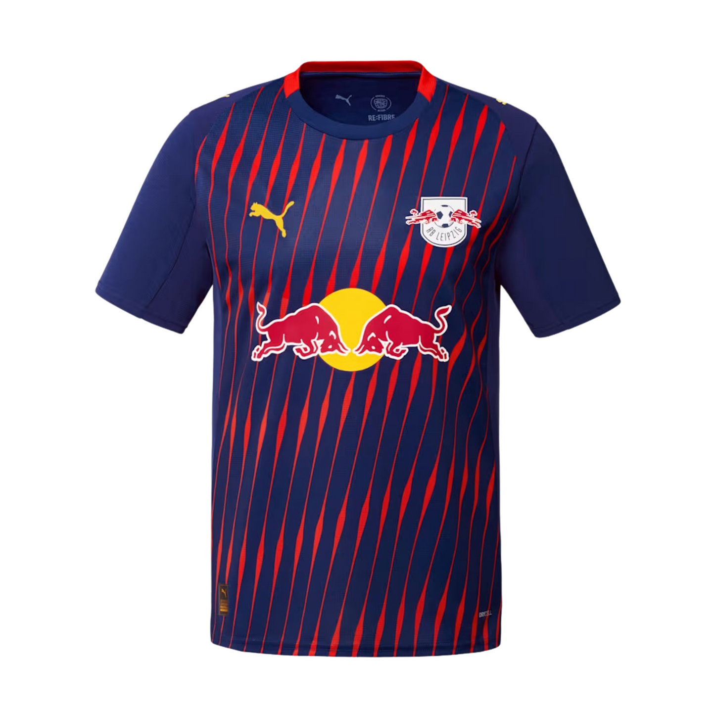 RB Leipzig 2025/26 away football jersey front view with club crest and trim detail