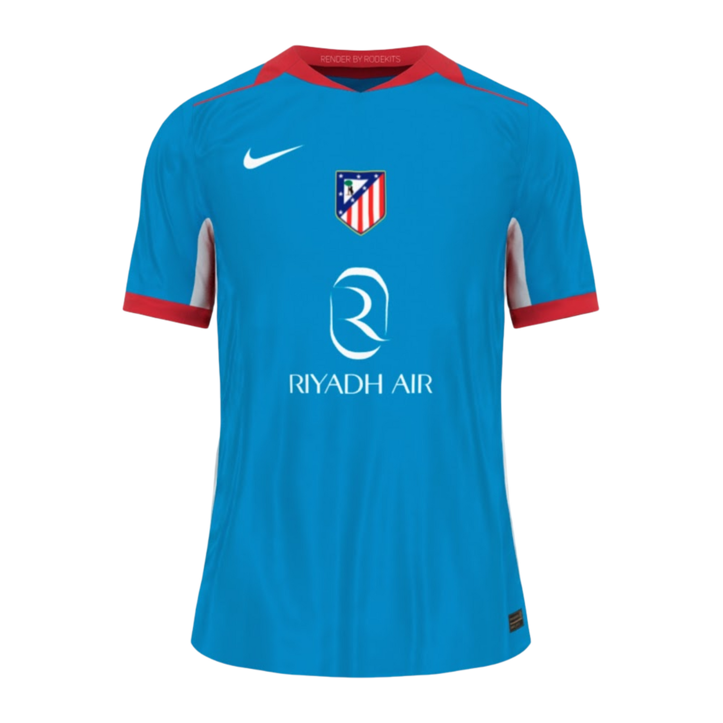 Atletico de Madrid 2025/26 third football jersey front view with club crest and graphic detailing