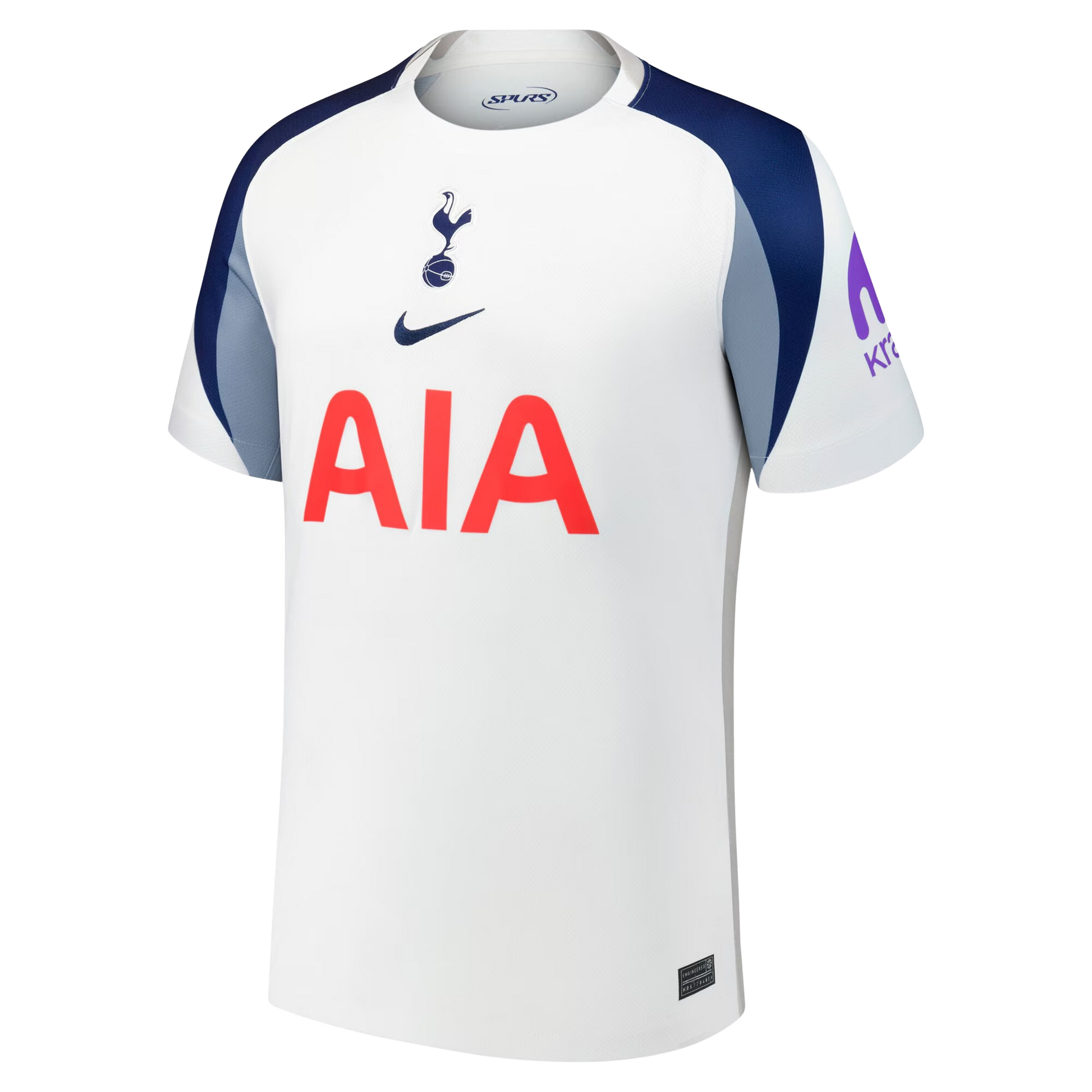 Tottenham Hotspur 2025/26 home football jersey front view with club crest and kit detailing