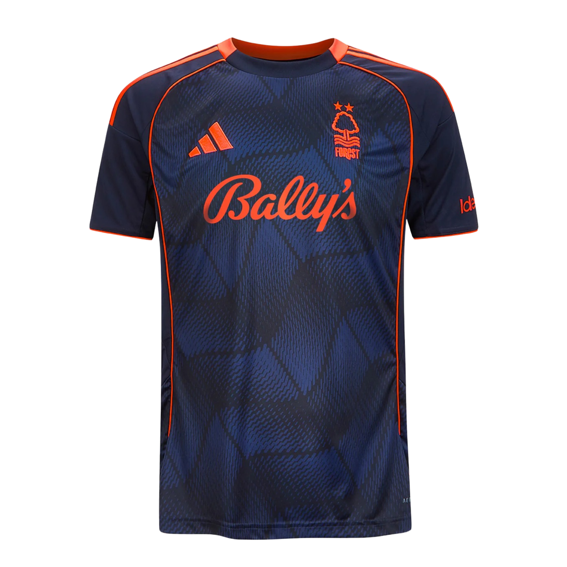 Nottingham Forest 2025/26 third football jersey front view with club crest and graphic detailing