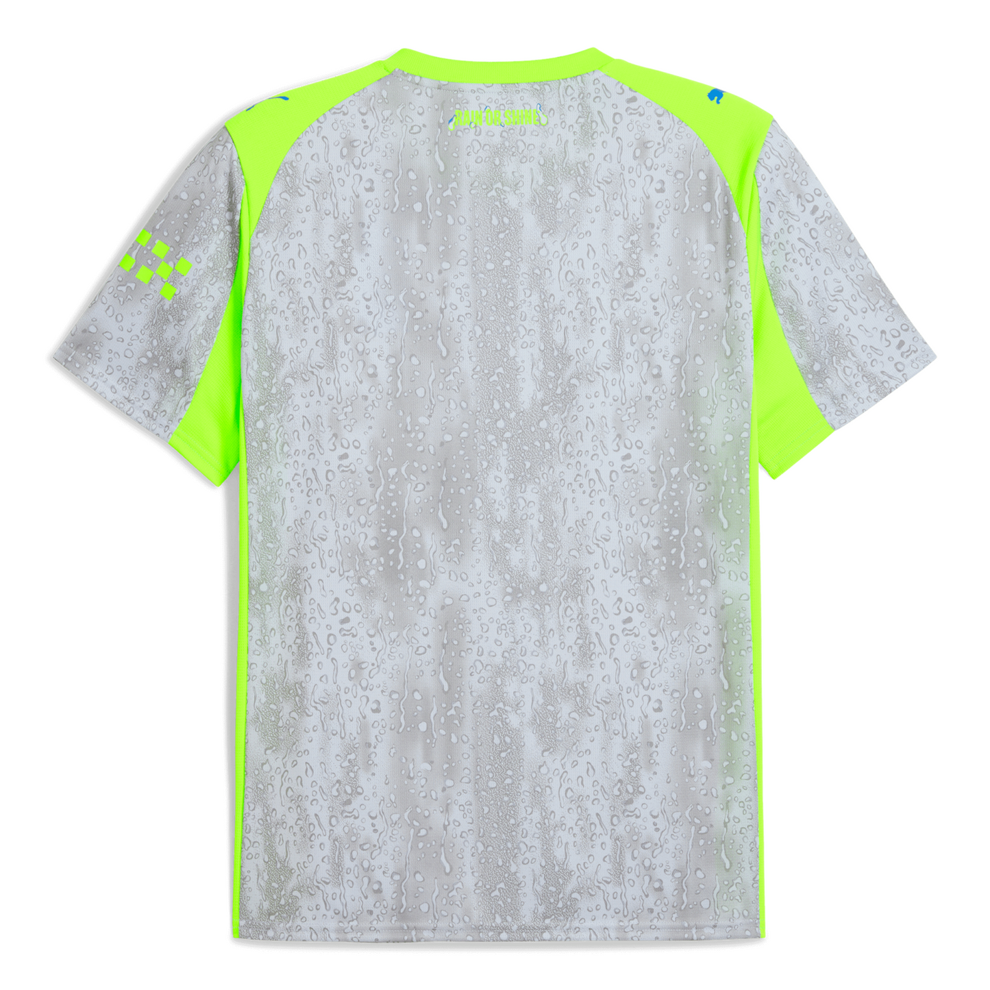Manchester City 2025/26 third Puma football jersey back view showing collar detail and name-set panel