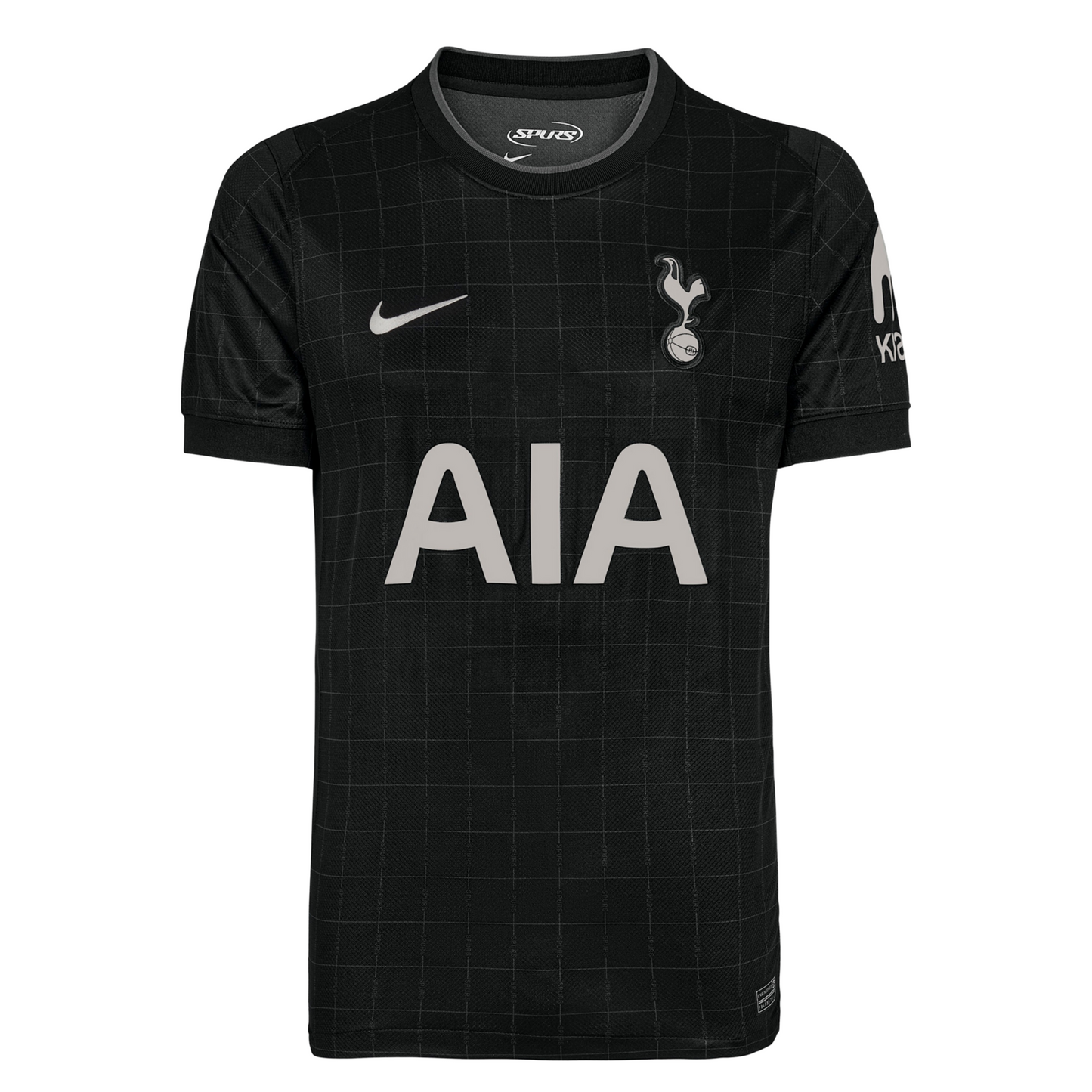 Tottenham Hotspur 2025/26 away football jersey front view with club crest and kit detailing