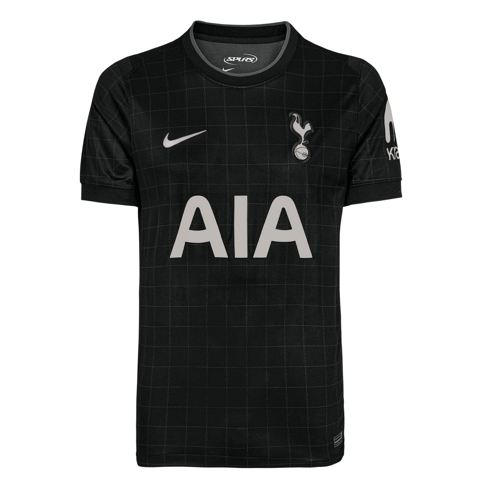Tottenham Hotspur 2025/26 away football jersey front view with club crest and kit detailing
