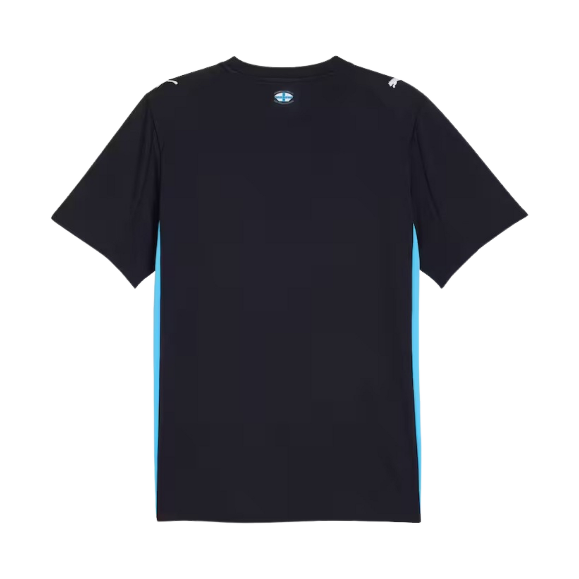 Olympique Marseille 2025/26 away football jersey back view with collar detail and name-set panel
