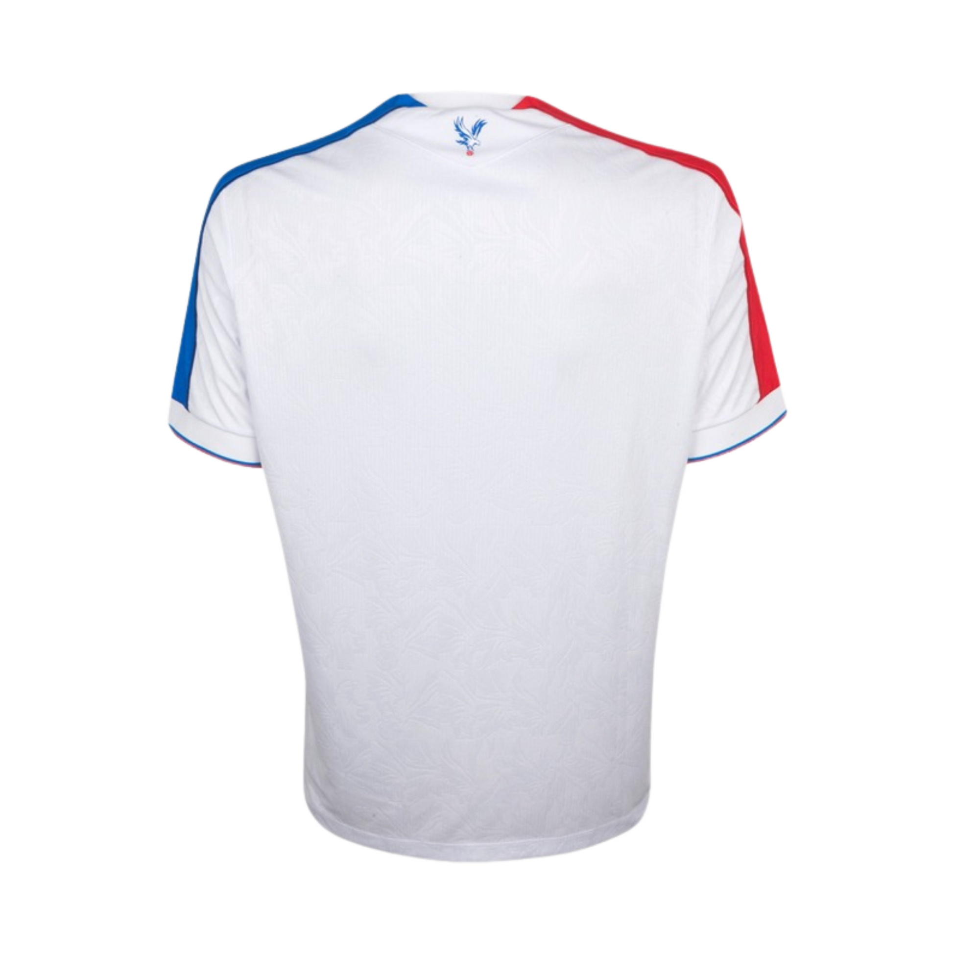 Crystal Palace 2025/26 away football jersey back view showing collar and name-set panel