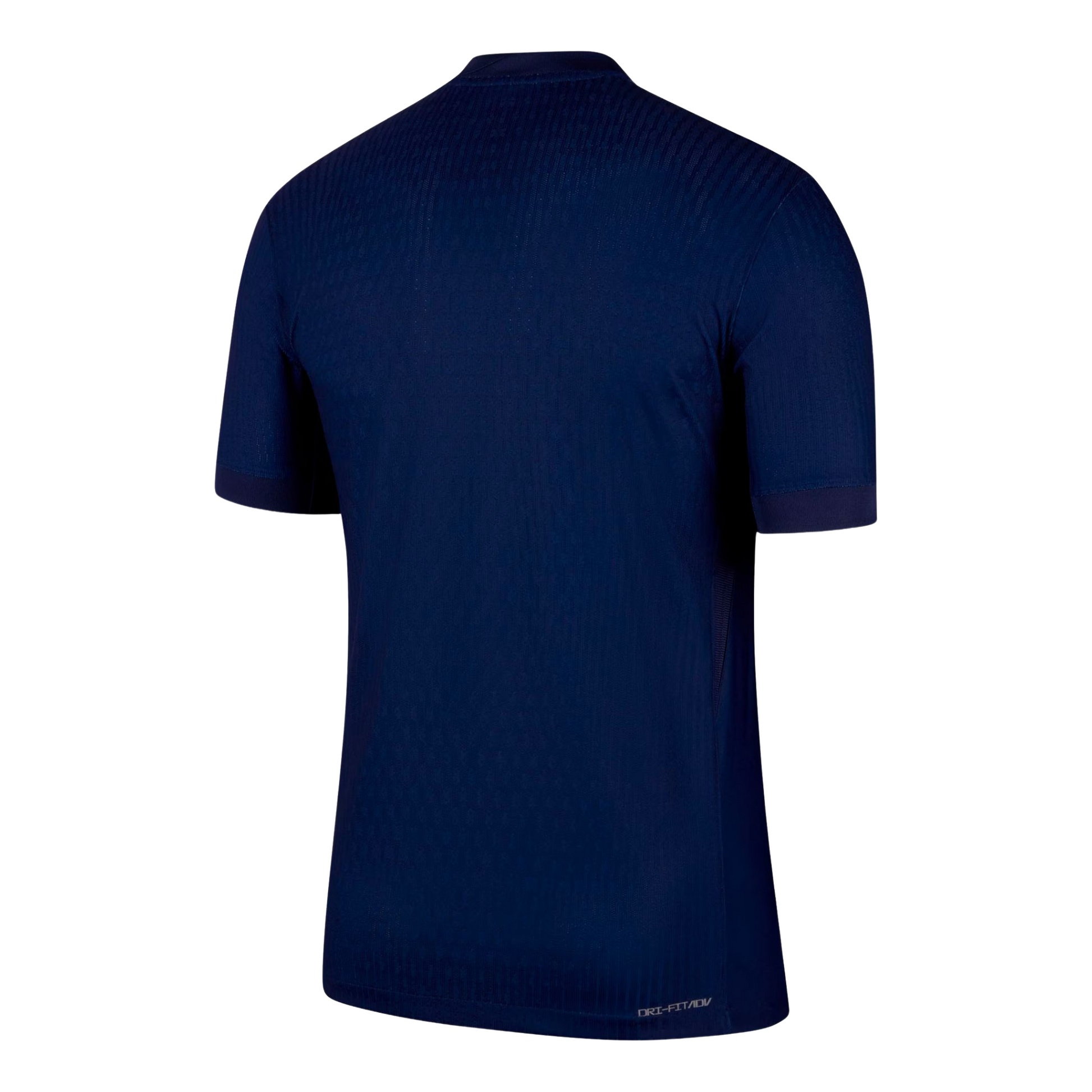 Paris Saint-Germain (PSG) 2025/26 home football jersey back view with collar detail and name-set panel