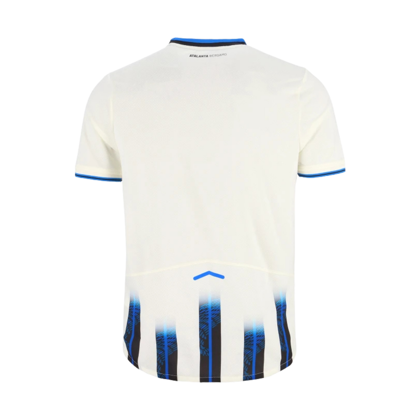 Atalanta 2025/26 away football jersey back view with collar detail and name-set panel