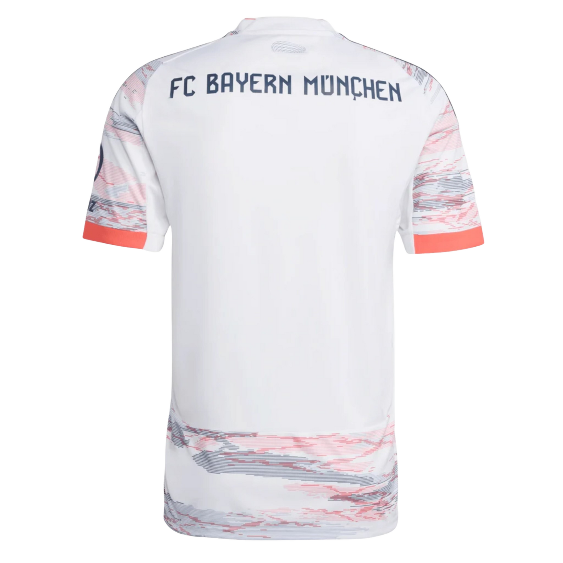 Bayern Munich 2025/26 away football jersey back view showing collar and name-set panel