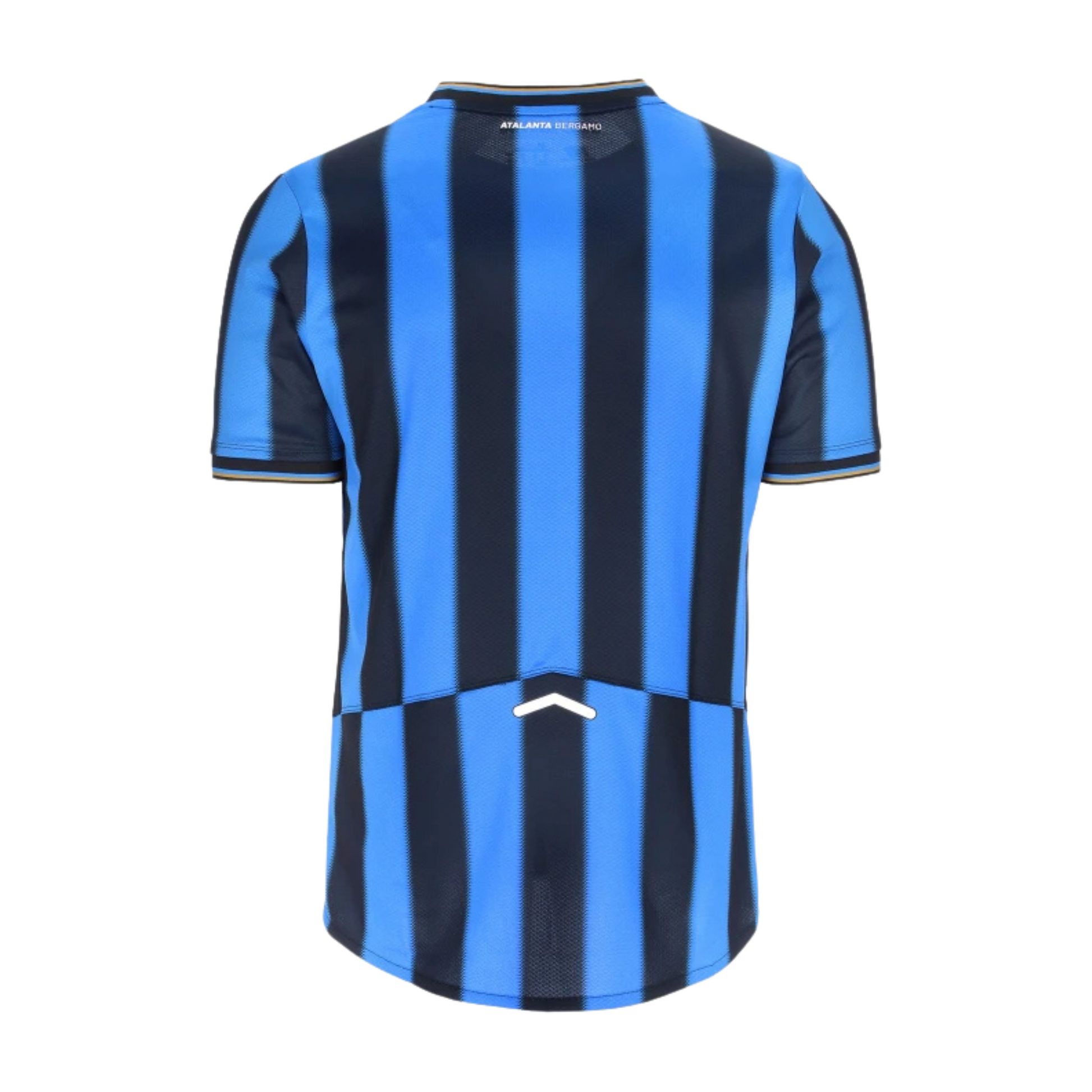 Atalanta 2025/26 home football jersey back view with collar detail and name-set panel