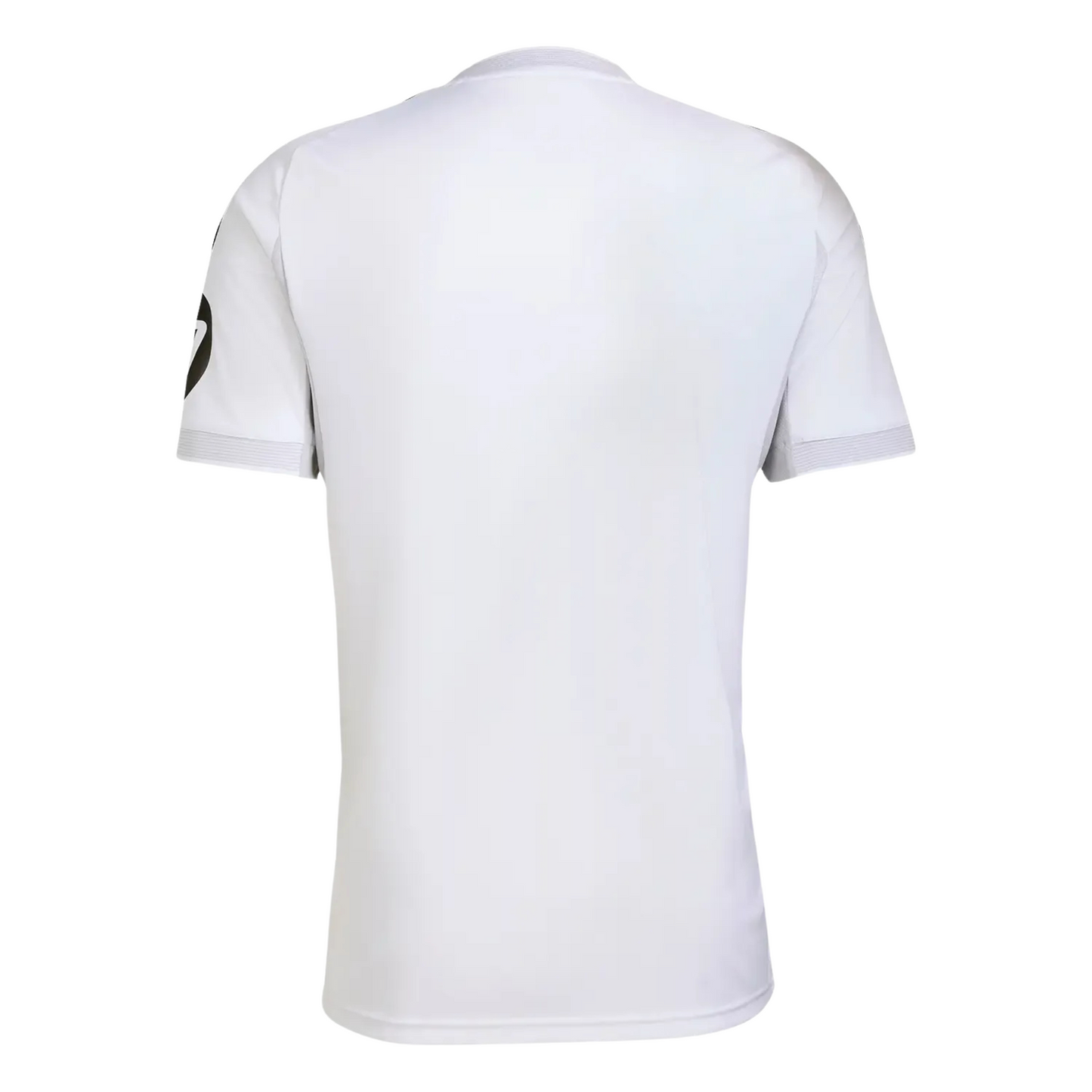 Real Madrid 2025/26 home football jersey back view showing collar and name-set panel