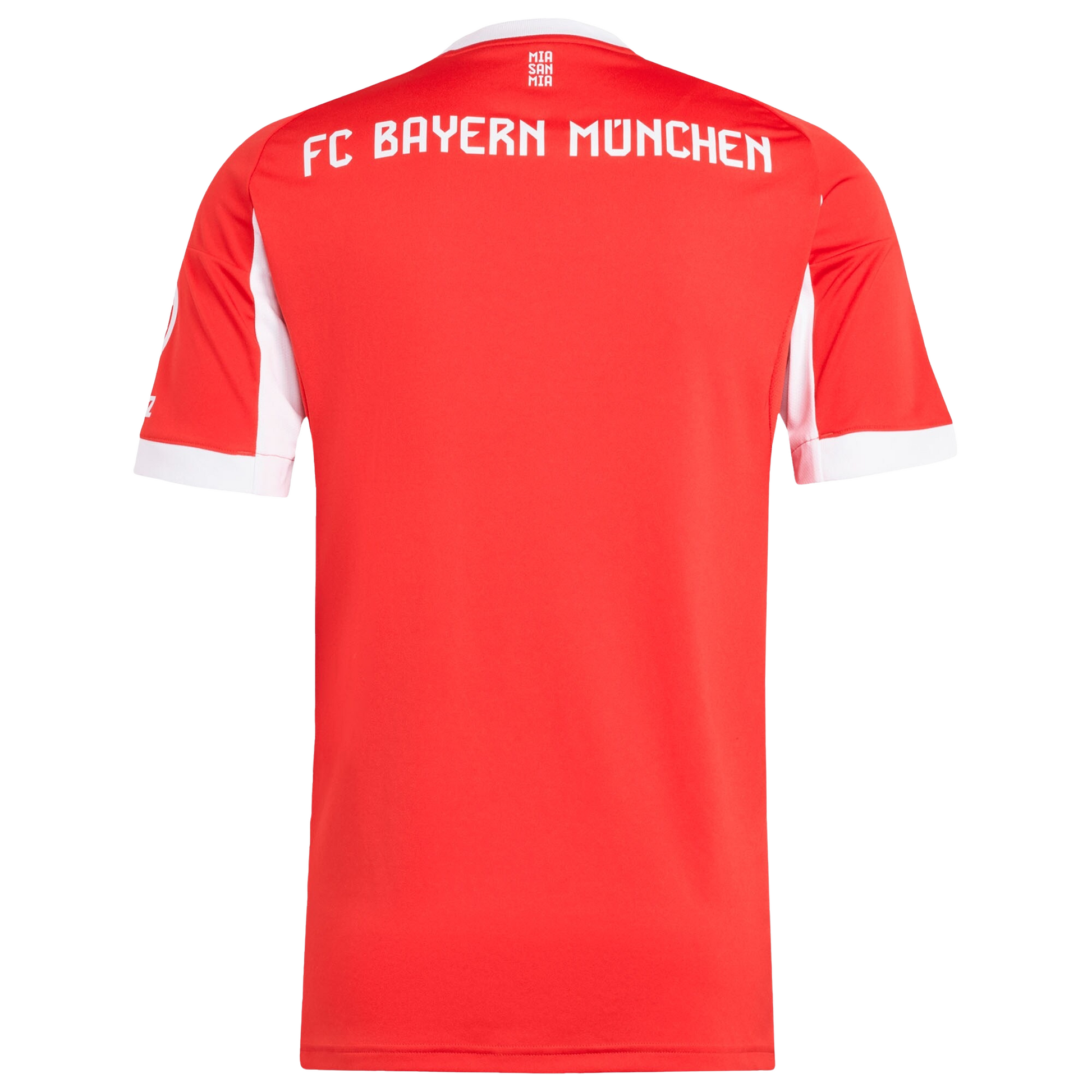 Bayern Munich 2025/26 home football jersey back view showing collar and name-set panel