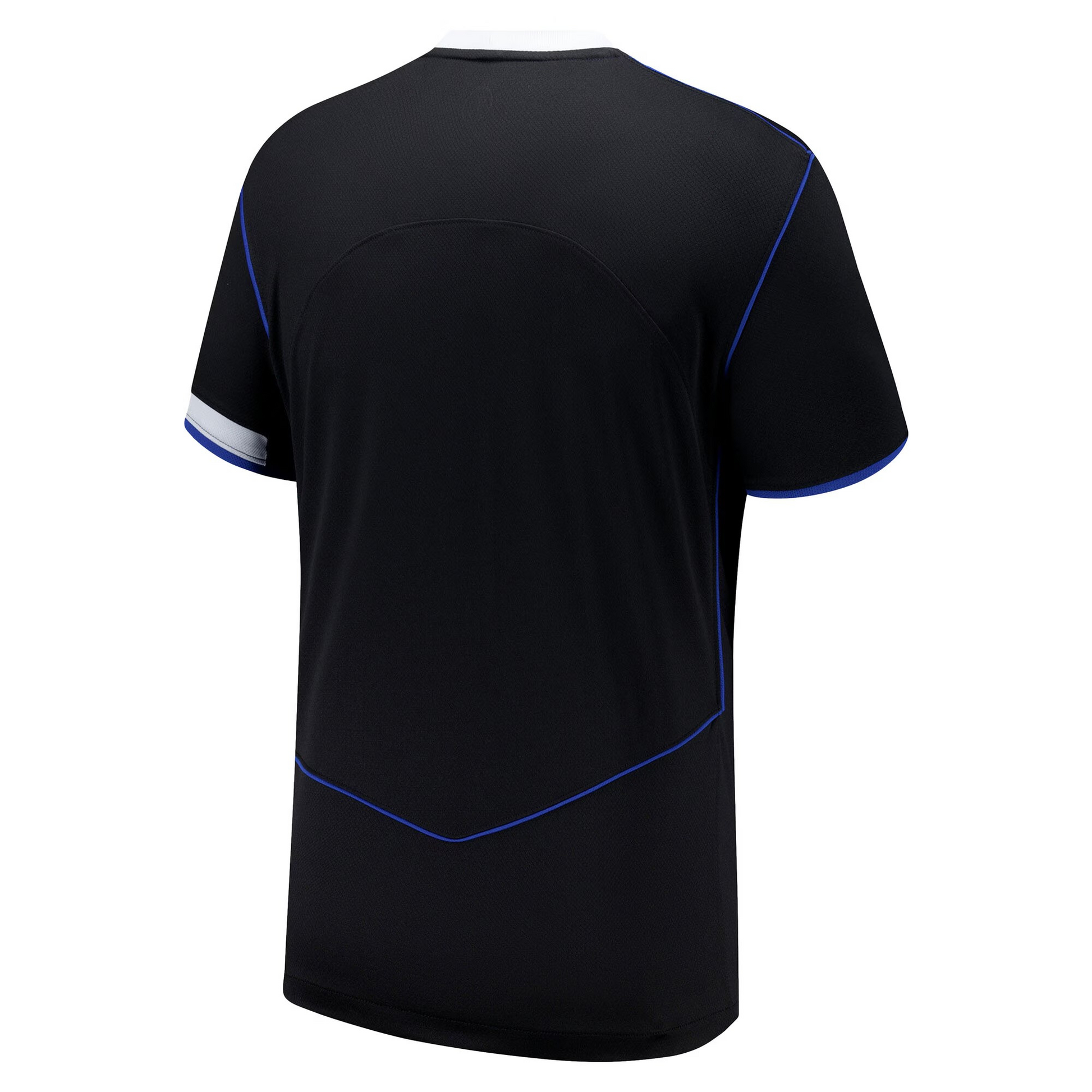 Chelsea 2025/26 third football jersey back view showing collar detail and name-set panel