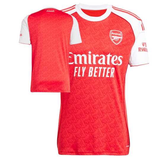 Arsenal 2025/26 home football jersey front view with club crest and red-white design detailing
