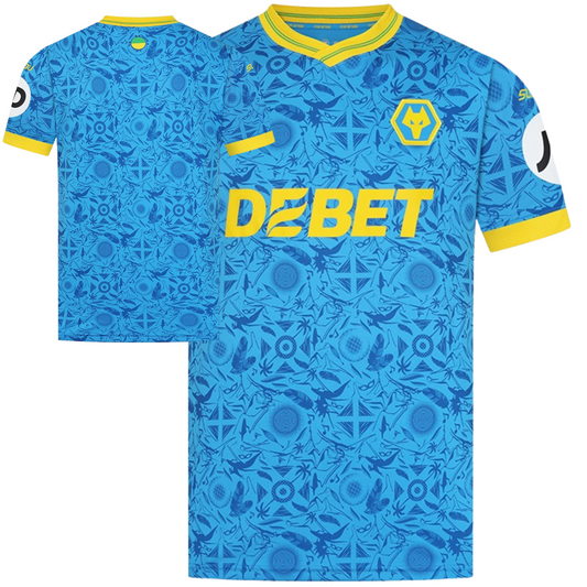 Wolves 2025/26 third football jersey front view with club crest and graphic detailing