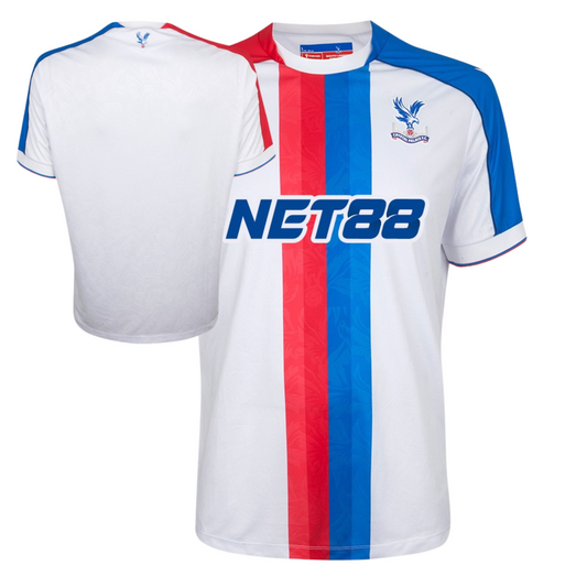 Crystal Palace 2025/26 away football jersey front view with club crest and trim detail