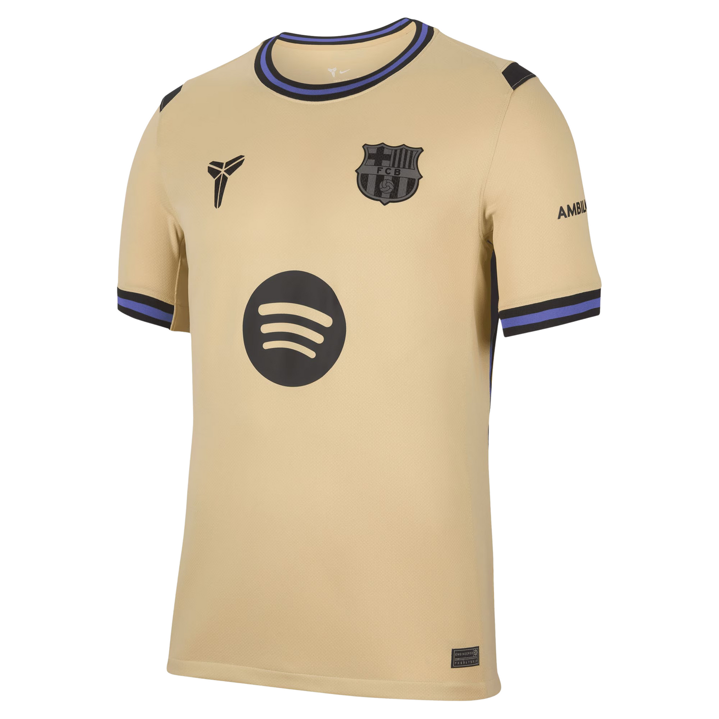 Barcelona 2025/26 away football jersey front view with club crest and kit detailing