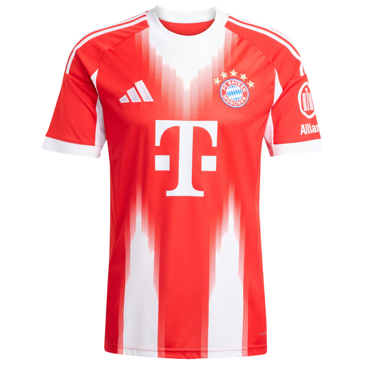 Munich 2025/26 home football jersey front view with club crest and design details