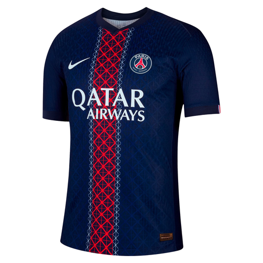 Paris Saint-Germain (PSG) 2025/26 home football jersey front view with club crest and kit detailing