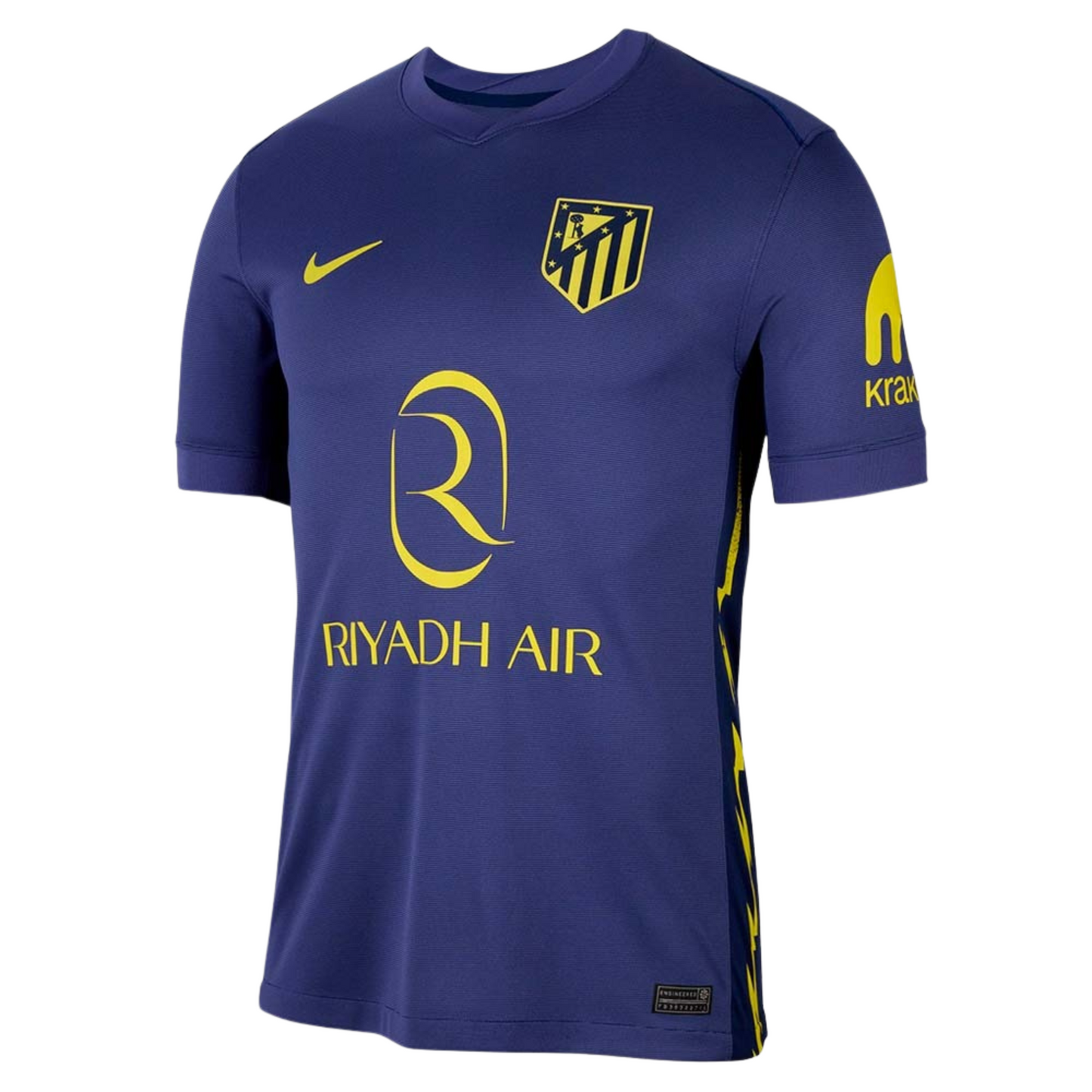 Atletico de Madrid 2025/26 away football jersey front view with club crest and kit detailing