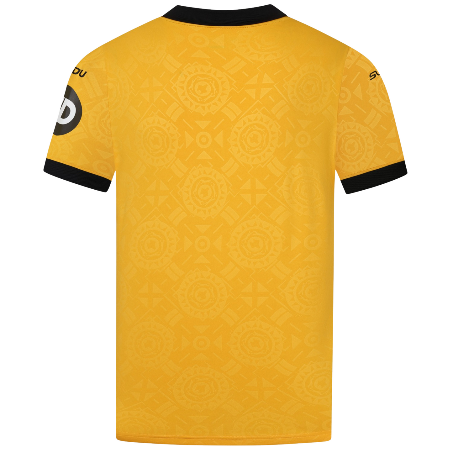 Wolves 2025/26 home football jersey back view showing collar and name-set panel