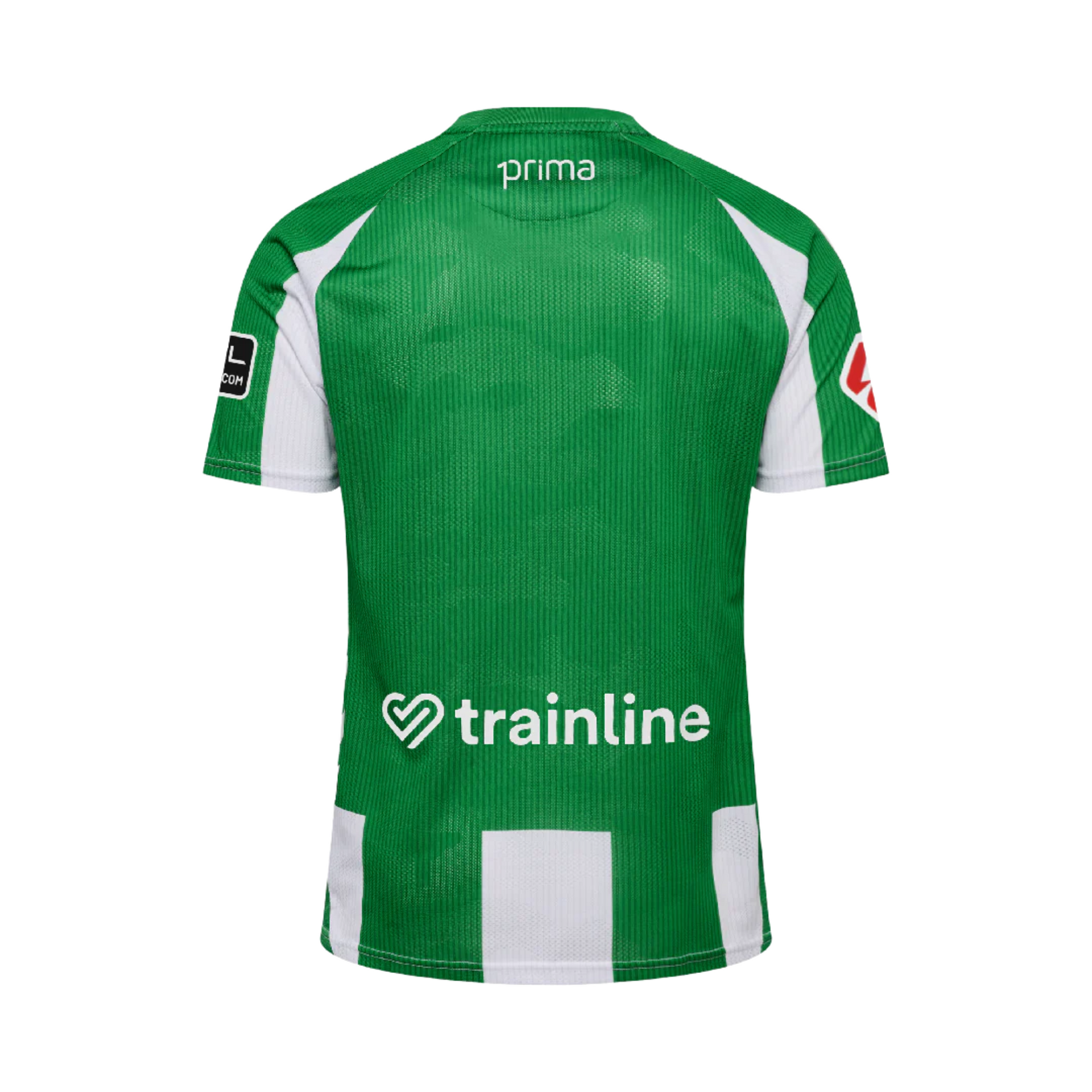 Real Betis 2025/26 home football jersey back view showing collar and name-set panel
