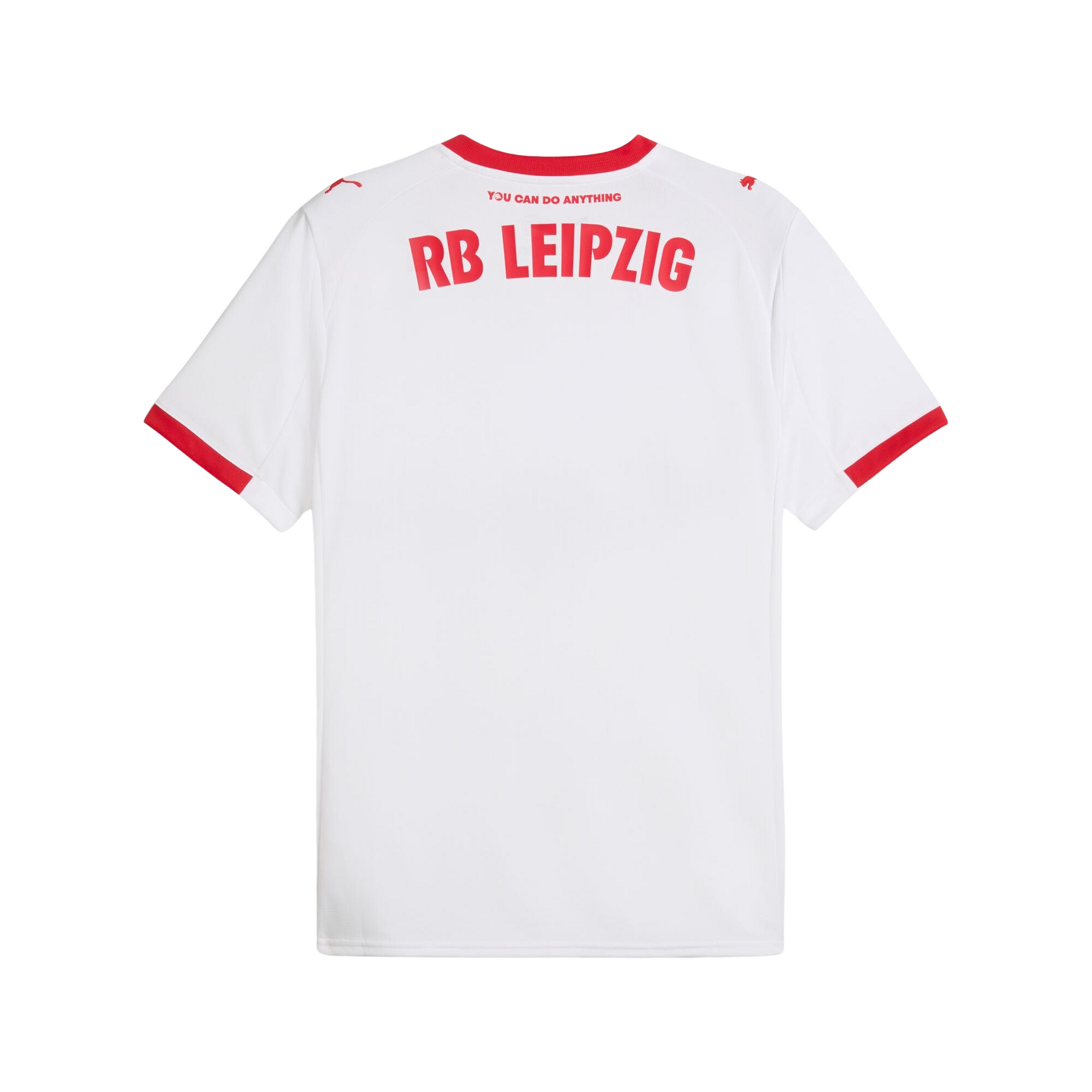 RB Leipzig 2025/26 home football jersey back view with collar detail and name-set panel