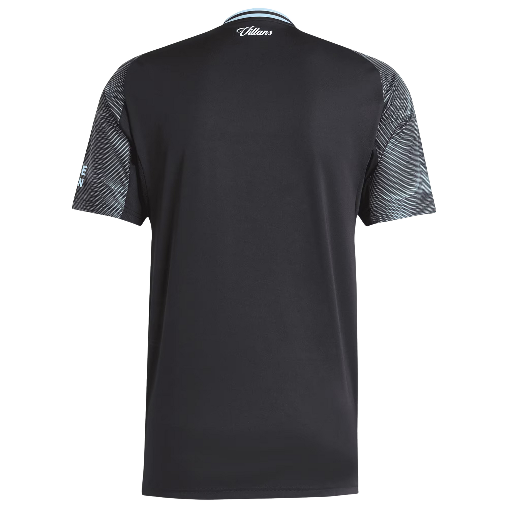 Aston Villa 2025/26 away football jersey back view showing collar and name-set panel