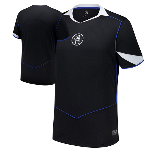 Chelsea 2025/26 third football jersey front view with club crest and graphic detailing